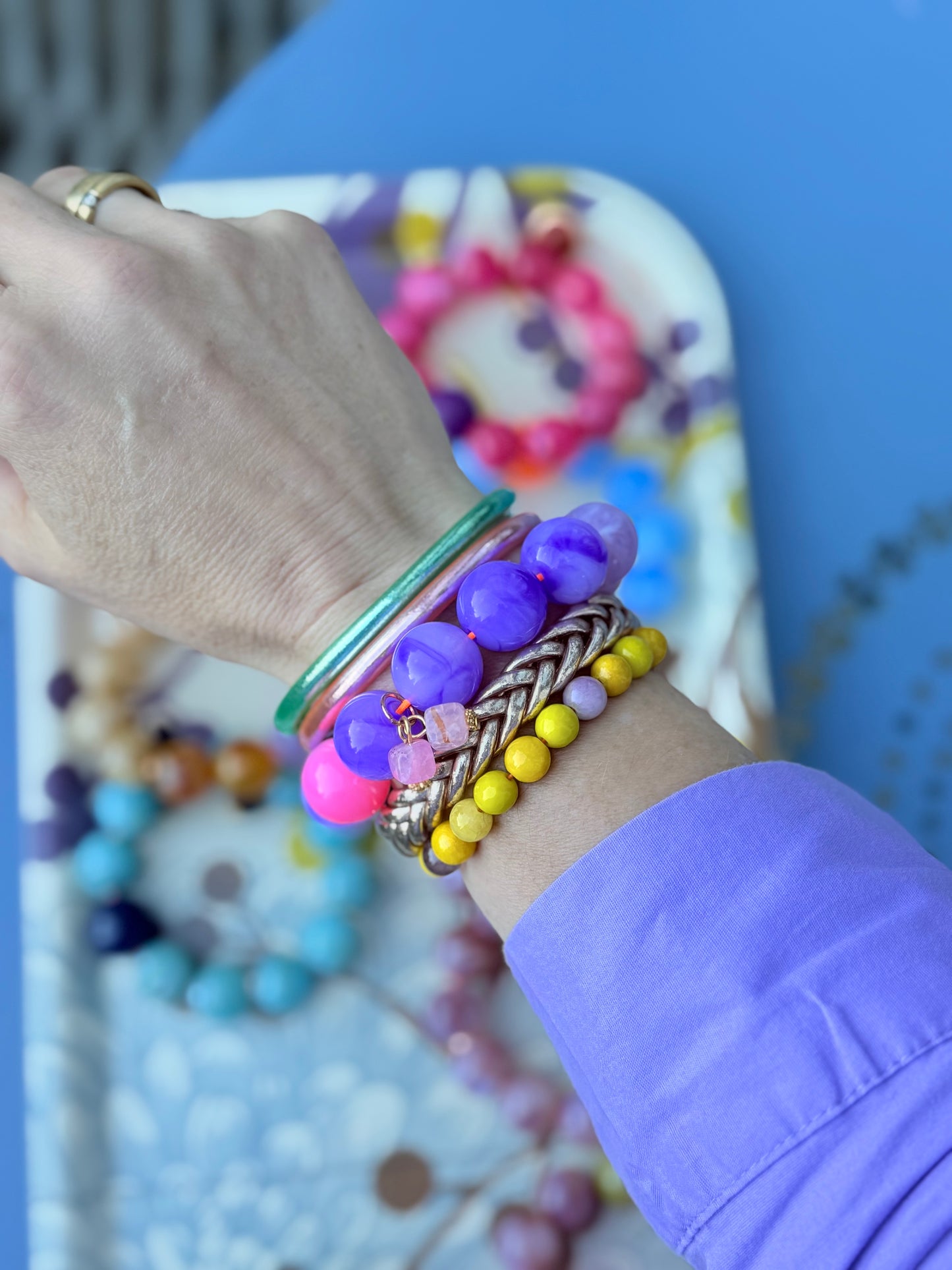 Armband glitzerblume* BIG BUBBLE # 3
