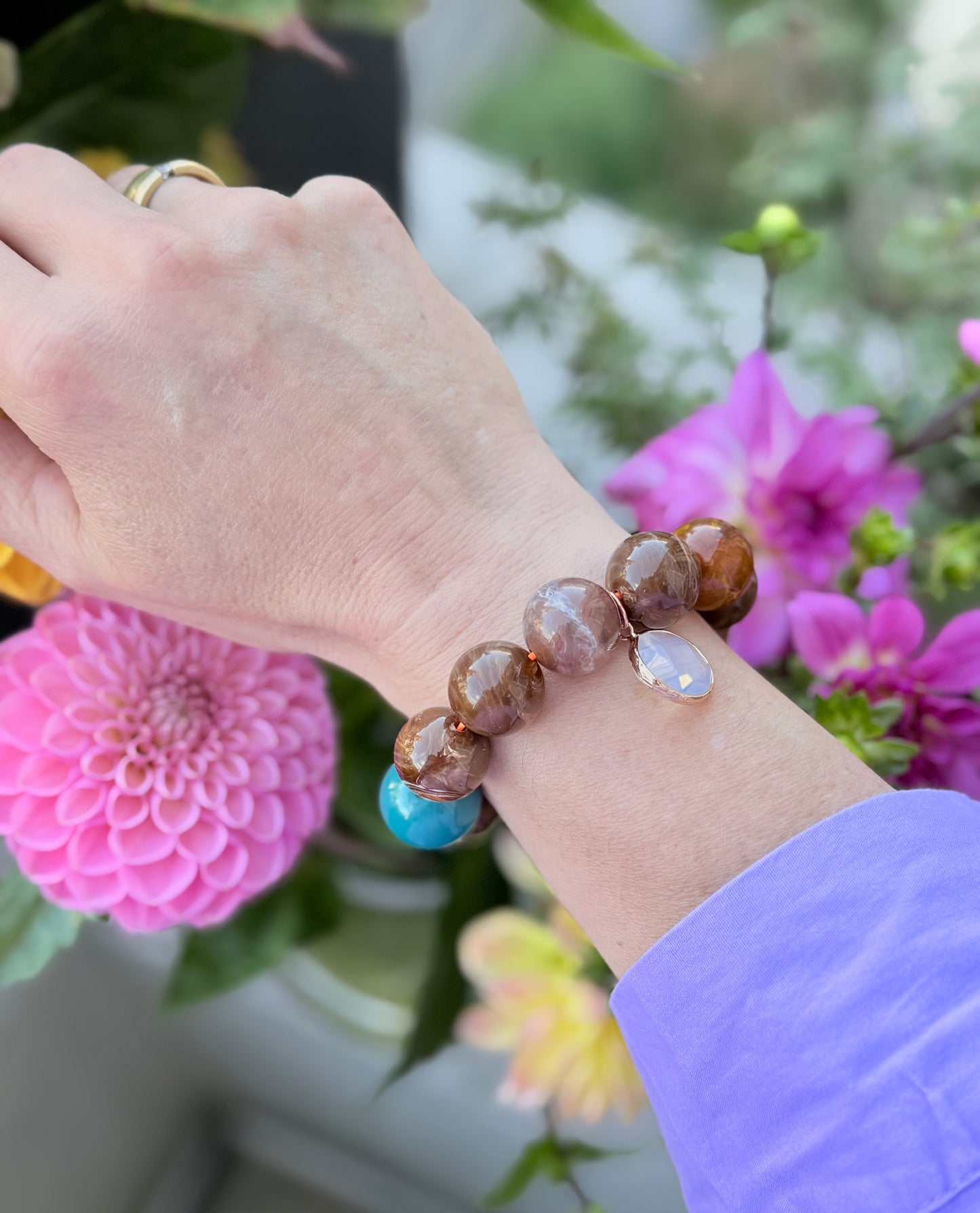 Armband glitzerblume* BIG BUBBLE # 2