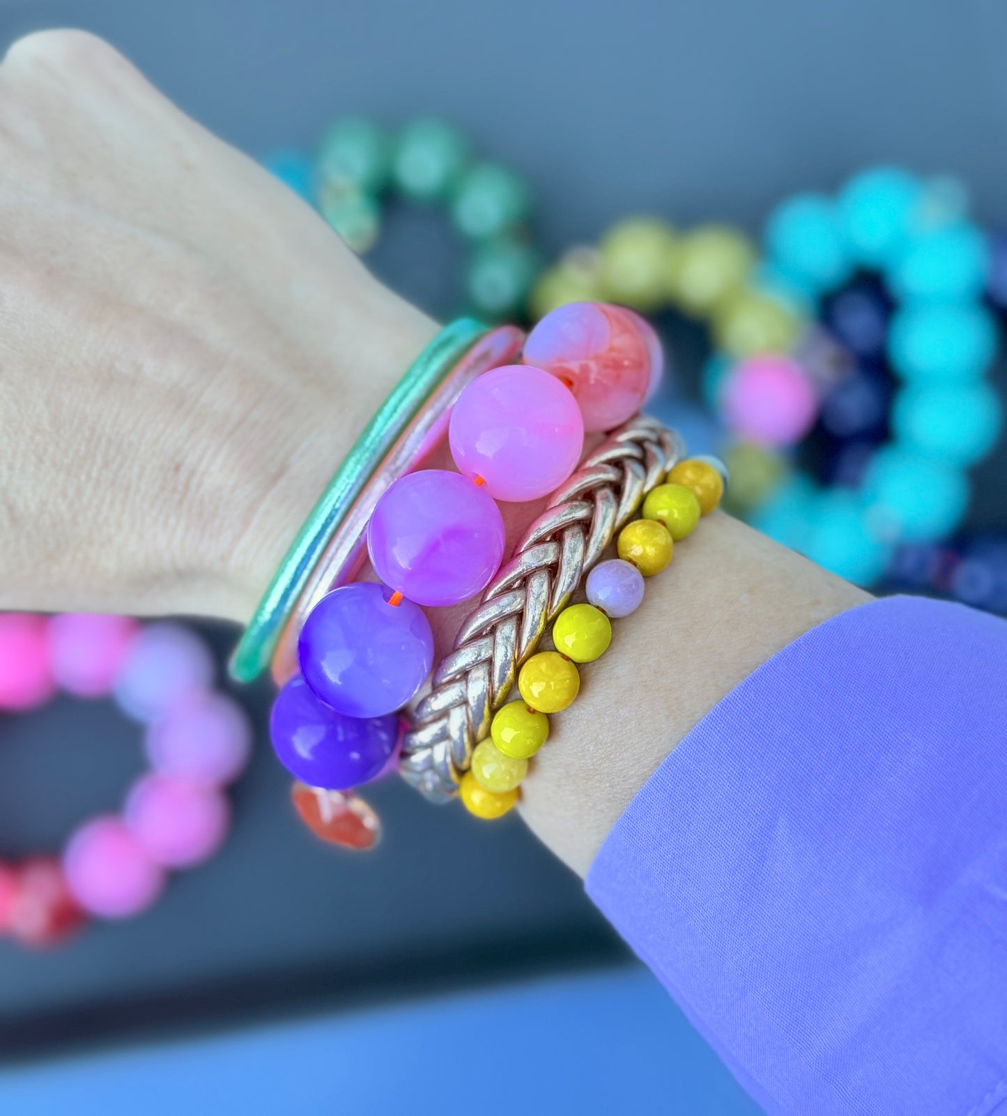 Armband glitzerblume* SUPER BUBBLE # 16