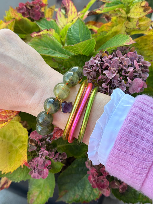 Armband glitzerblume* BIG BUBBLE # 37