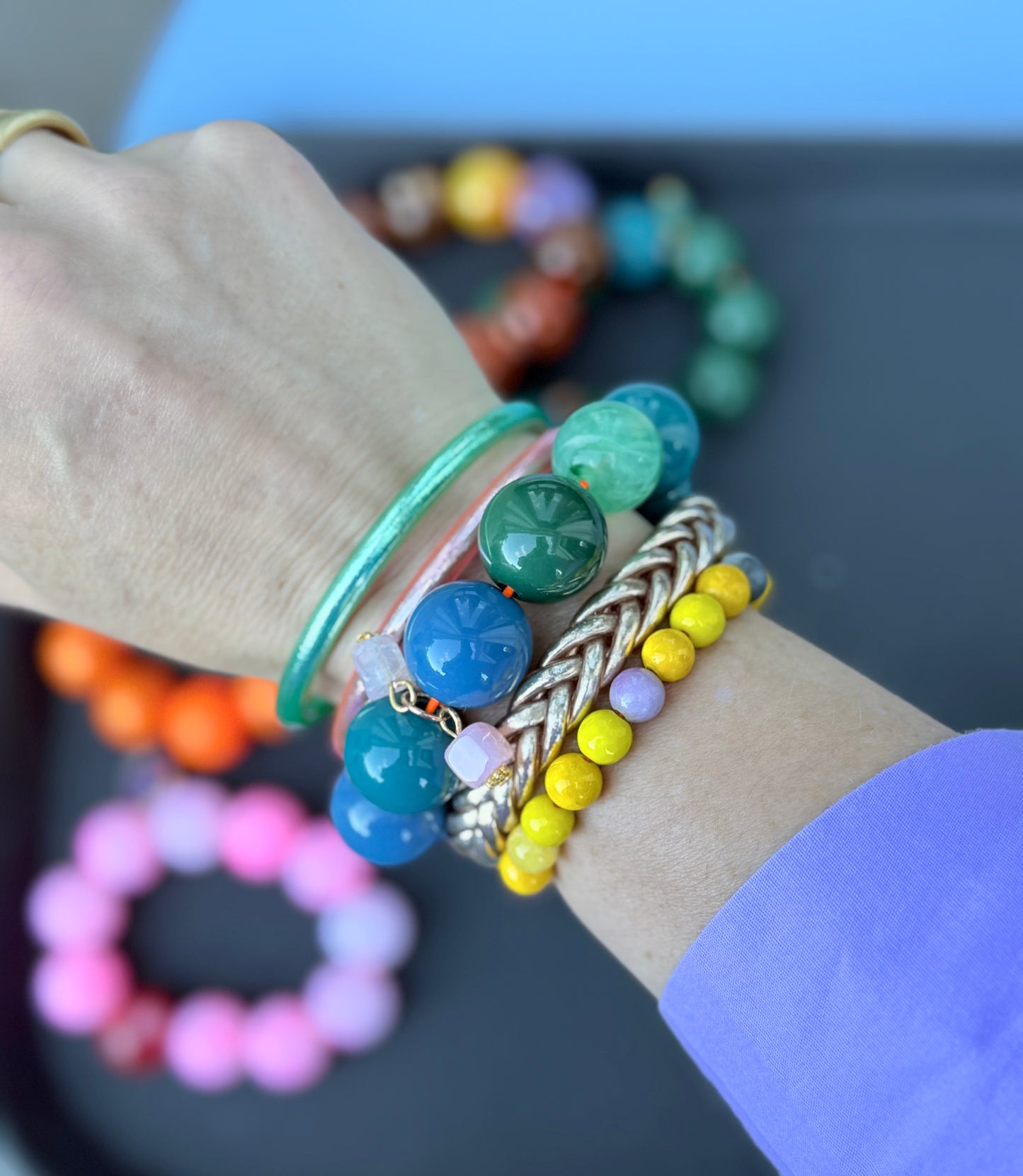 Armband glitzerblume* SUPER BUBBLE # 15