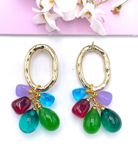 Muranoglas Ohrringe, Muranoglasohrringe, Ohrringe Statement, schöne Ohrringe, bunte Ohrringe, Statement Ohrringe, große Ohrringe, edle Ohrringe, Sommerohrringe, Ohrringe für den Sommer, edler Modeschmuch, bunte Ohrringe, besondre Ohrringe