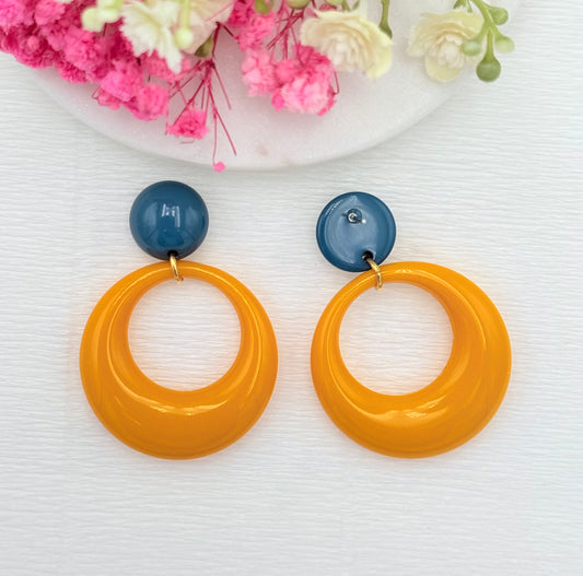 gelbe Ohrringe, Ohrringe gelb, ockerfarbene Ohrringe, Ohrringe ocker, Ohrringe mit Tropfen, Tropfenohrringe, Modeschmuck Ohrringe, hochwertiger Modeschmuck, Onlineshop Ohrringe, Statementohrringe, klassische Ohrringe, Julilein