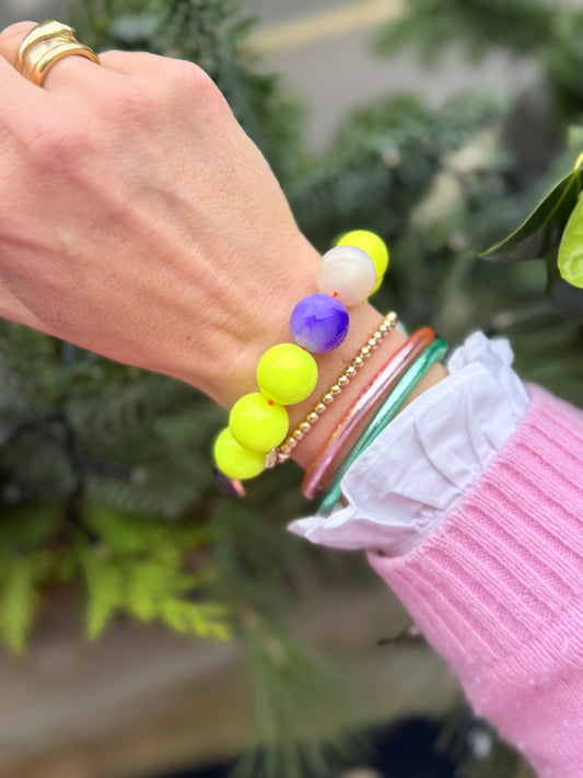 Armband glitzerblume* BIG BUBBLE # 43