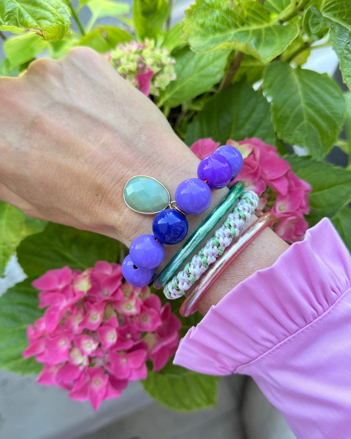 Armband glitzerblume* BUBBLE # 74