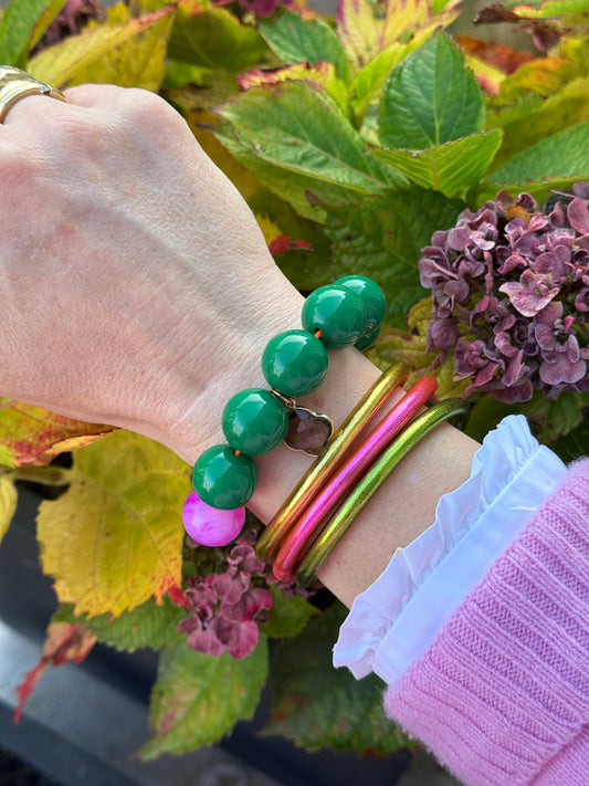 Armband glitzerblume* BIG BUBBLE # 40