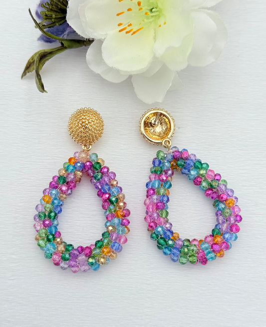 Kunterbunte Tropfenohrringe - der Sommer kann kommen