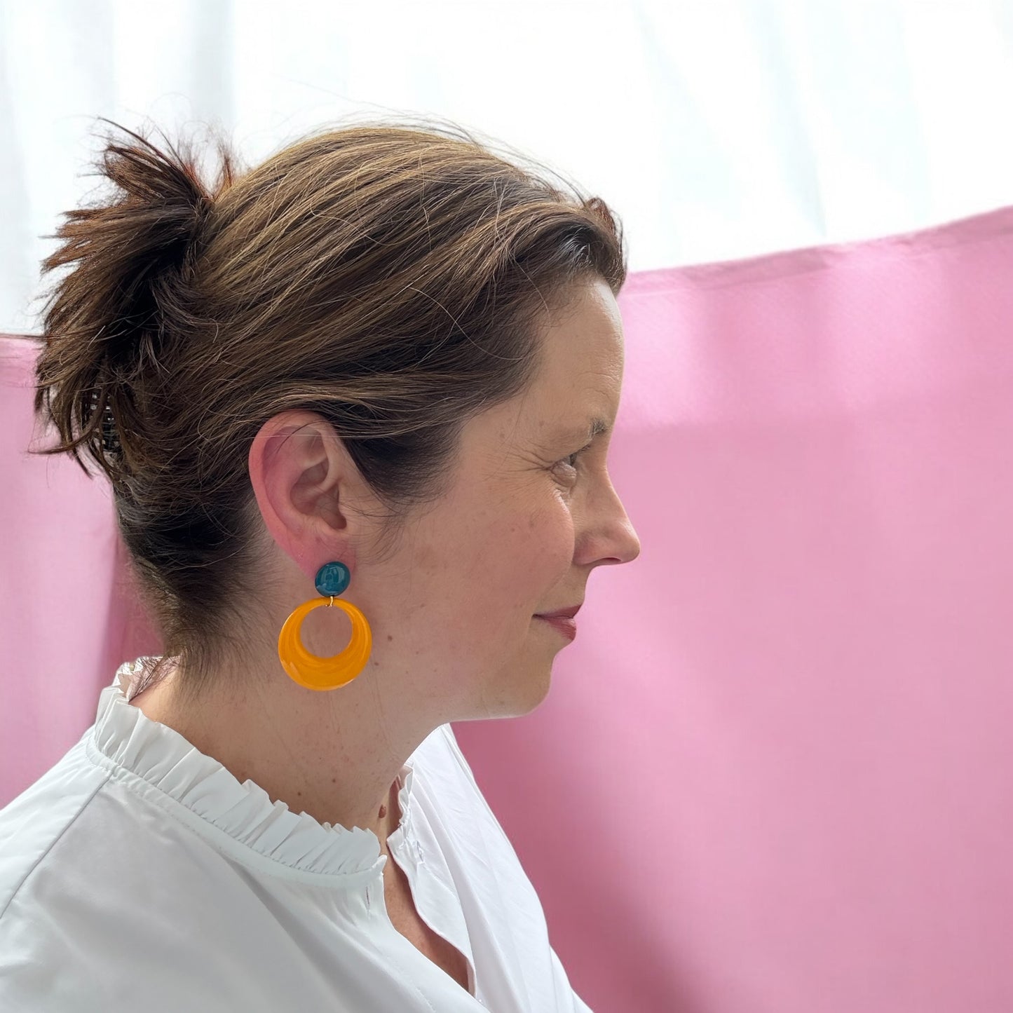 Ocker Ohrringe, Sommerohrringe, Ohrringe Sommer