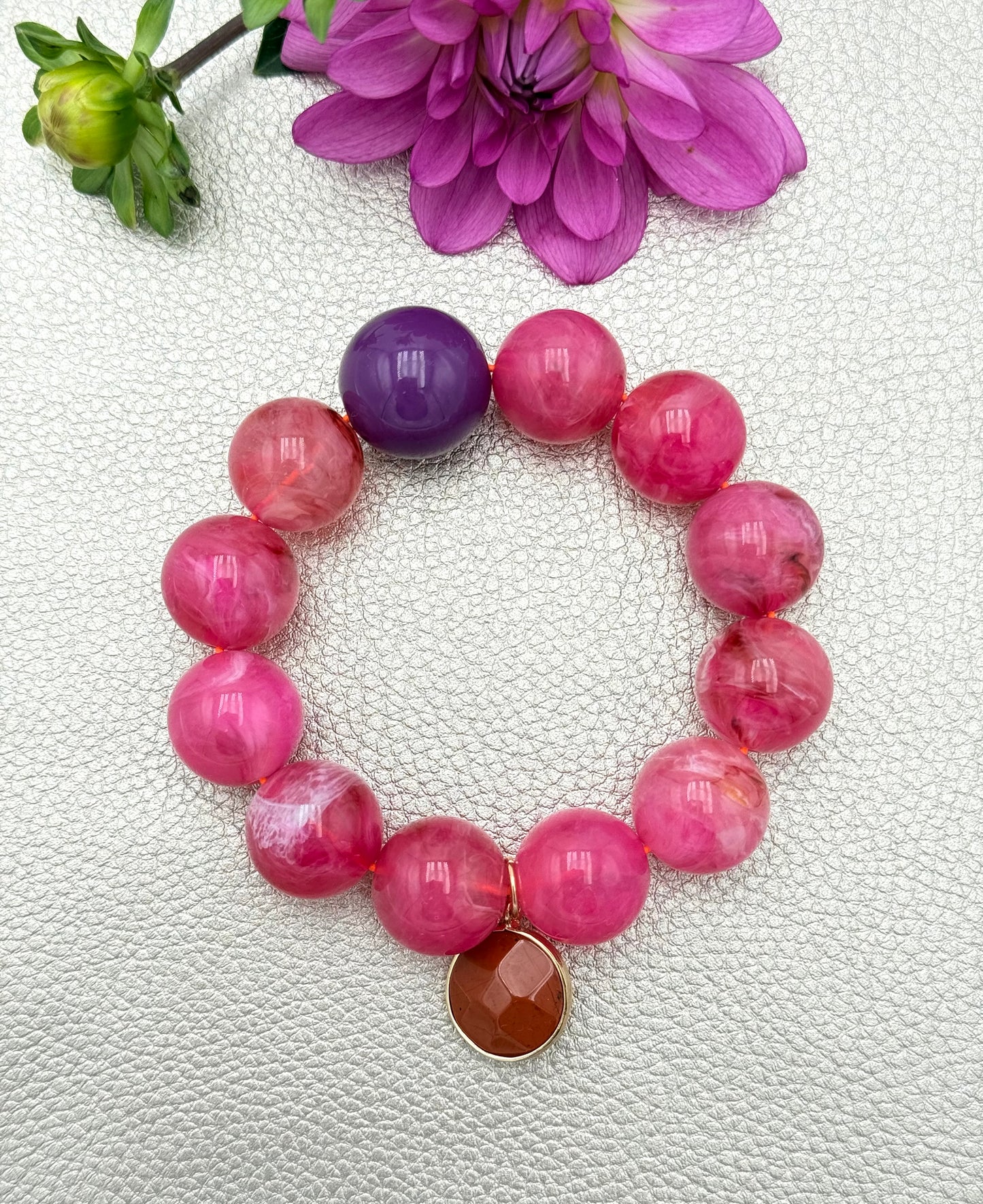 Armband glitzerblume* BIG BUBBLE # 12
