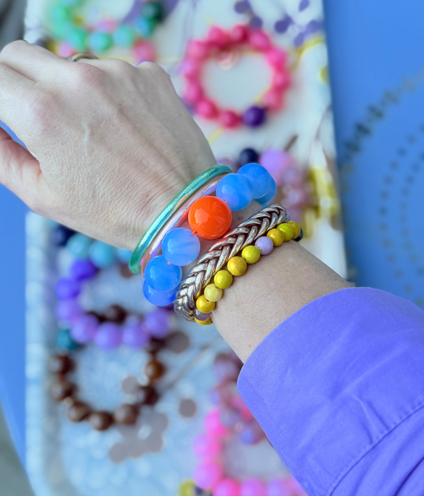 Armband glitzerblume* BIG BUBBLE # 11