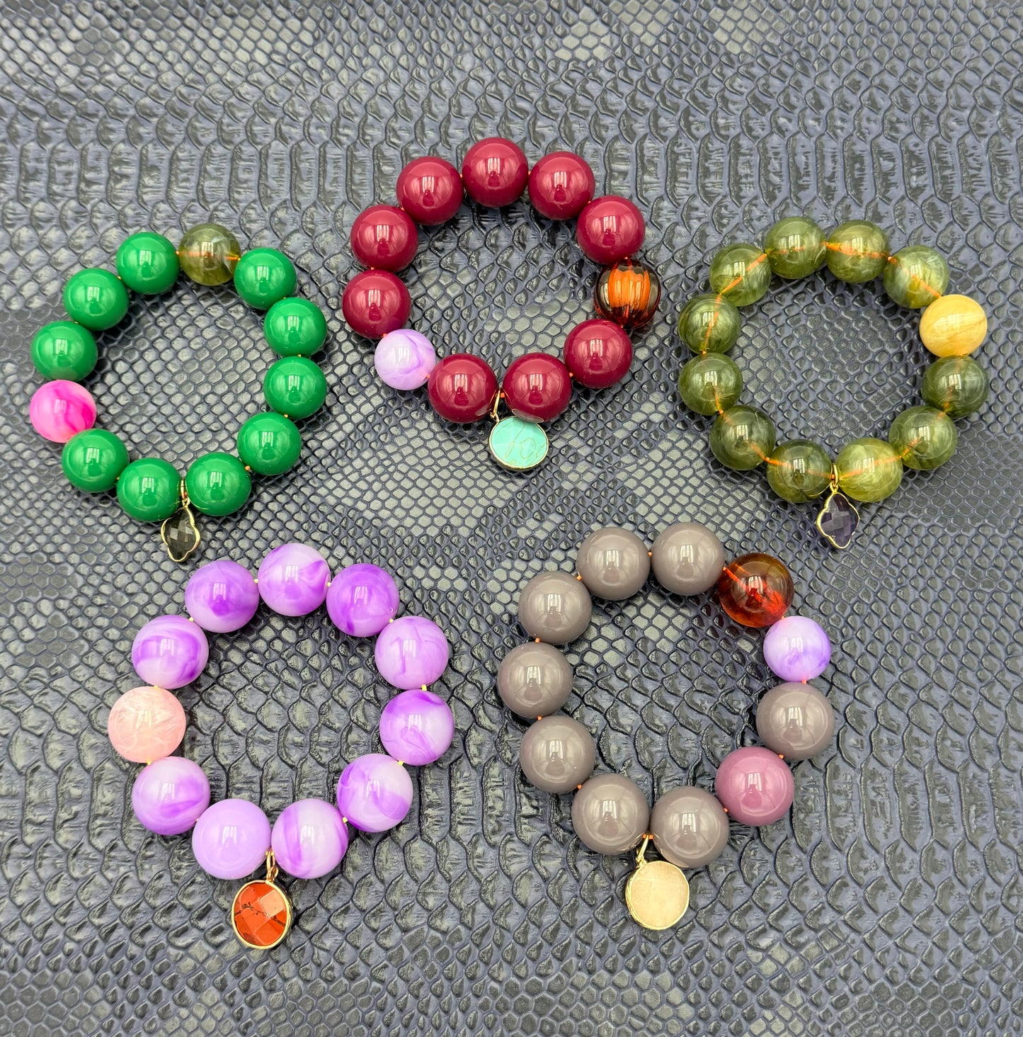 Armband glitzerblume* BIG BUBBLE # 40