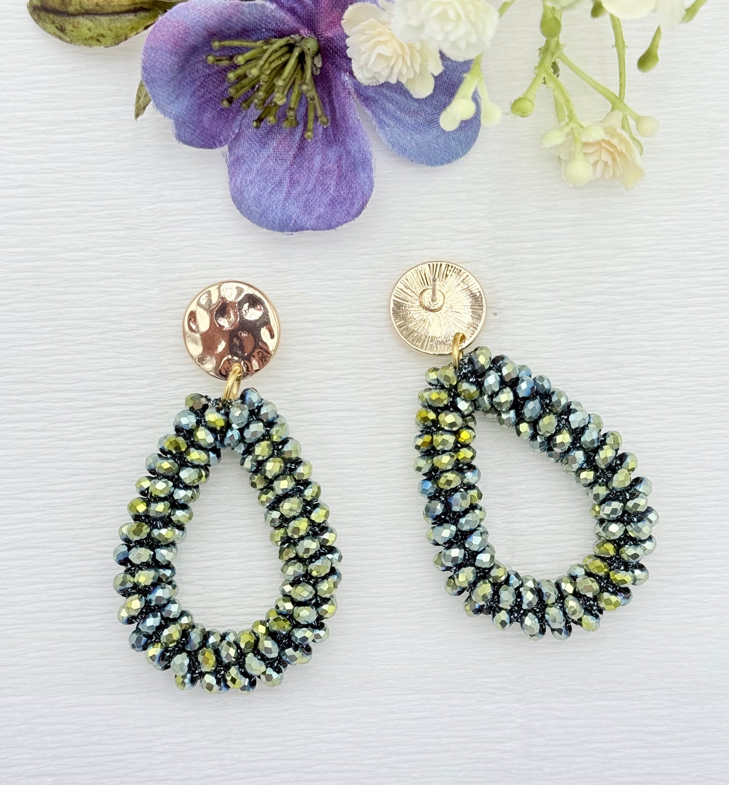 grüne Ohrringe, Ohrringe grün, Ohrringe mit Tropfen, Tropfenohrringe, Glitzer Ohrringe, Ohrringe glitzer, Modeschmuck Ohrringe, hochwertiger Modeschmuck, Onlineshop Ohrringe, Statementohrringe