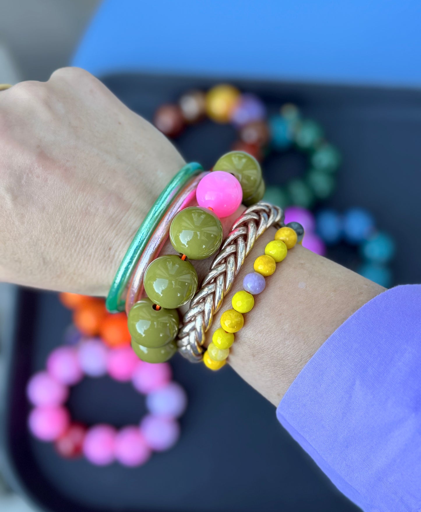 Armband glitzerblume* SUPER BUBBLE # 14