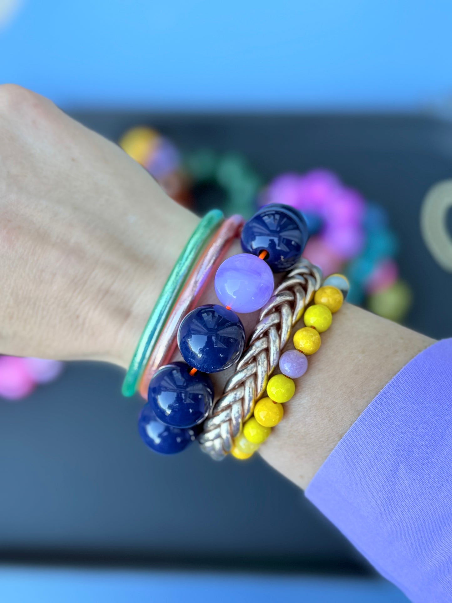 Armband glitzerblume* SUPER BUBBLE # 13