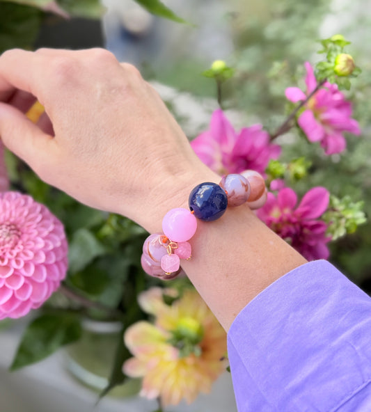 Armband glitzerblume* BIG BUBBLE # 10