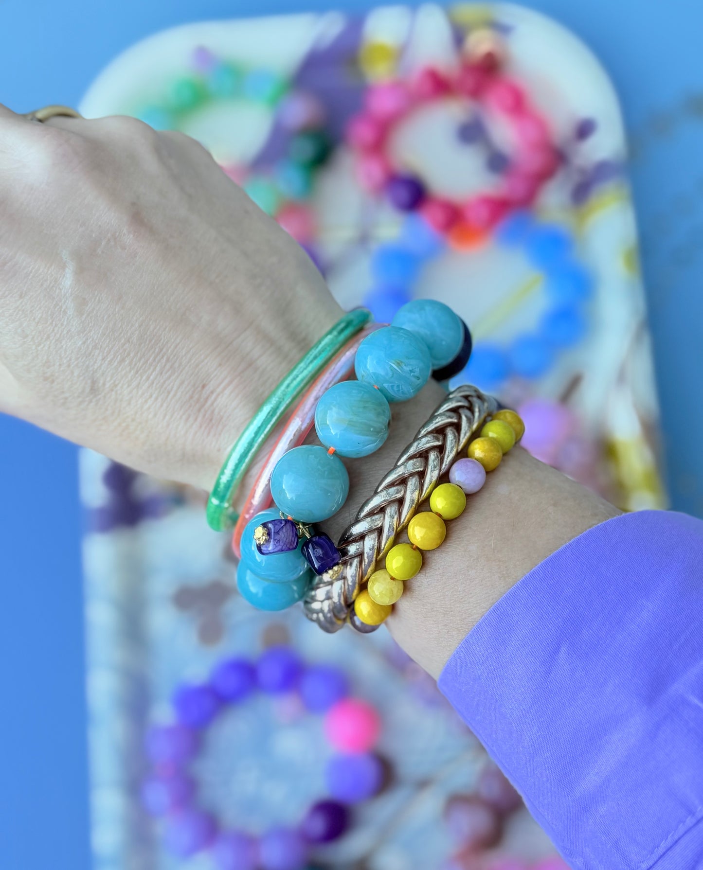 Armband glitzerblume* BIG BUBBLE # 4