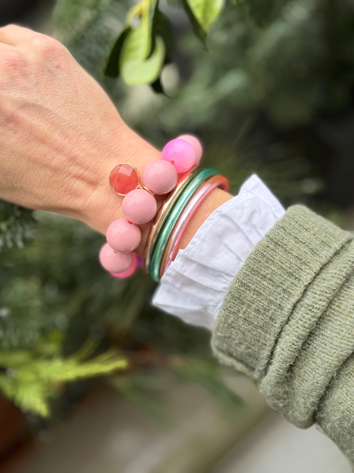 Armband glitzerblume* BIG BUBBLE # 54