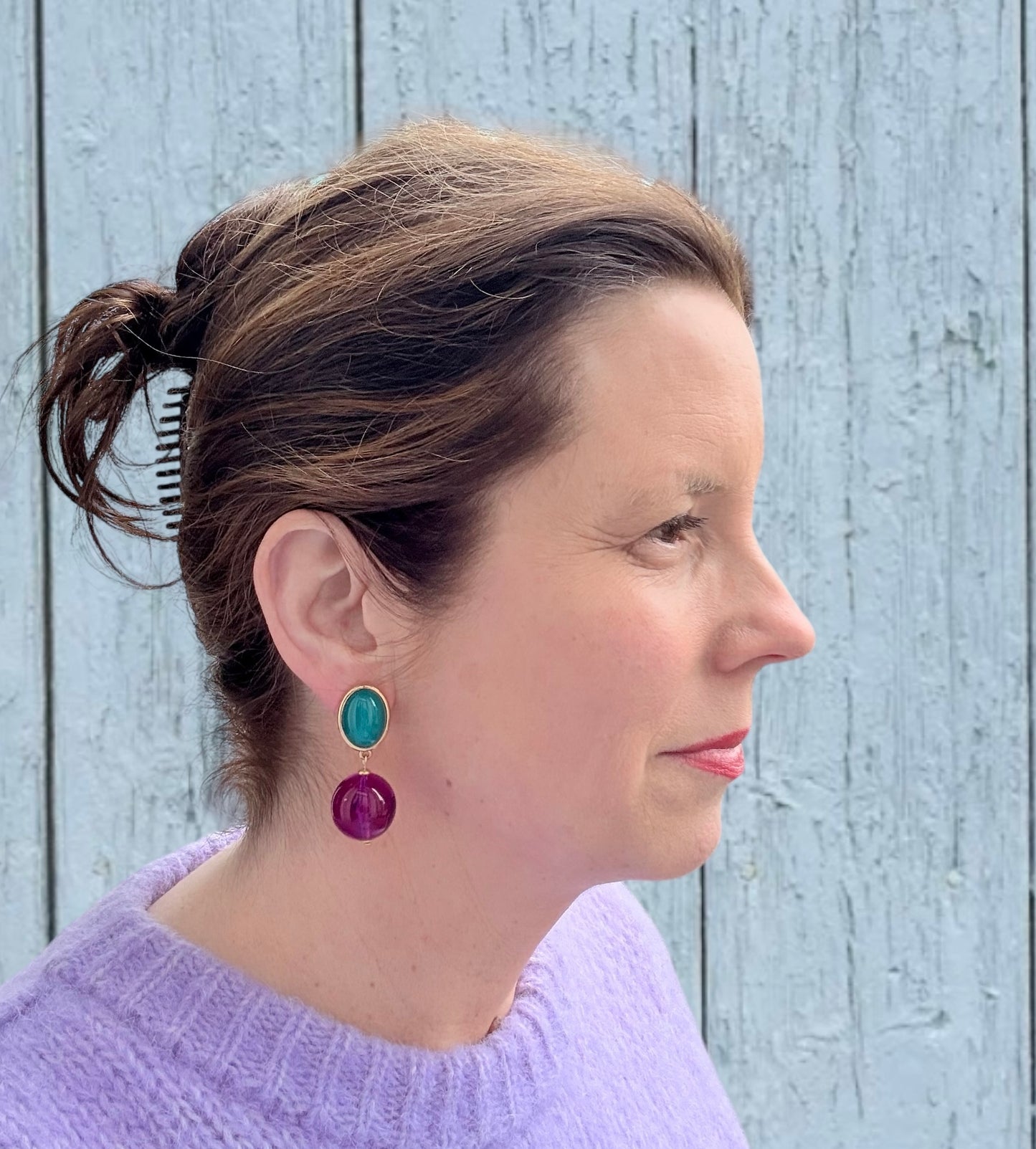 Traumhafte Farben fürs Ohr: leuchtendes Lila und Petrolgrün