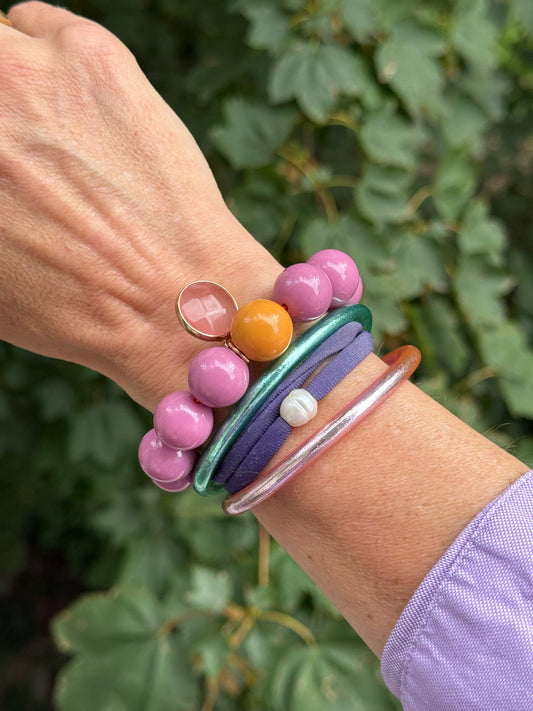 Armband glitzerblume* BUBBLE # 102