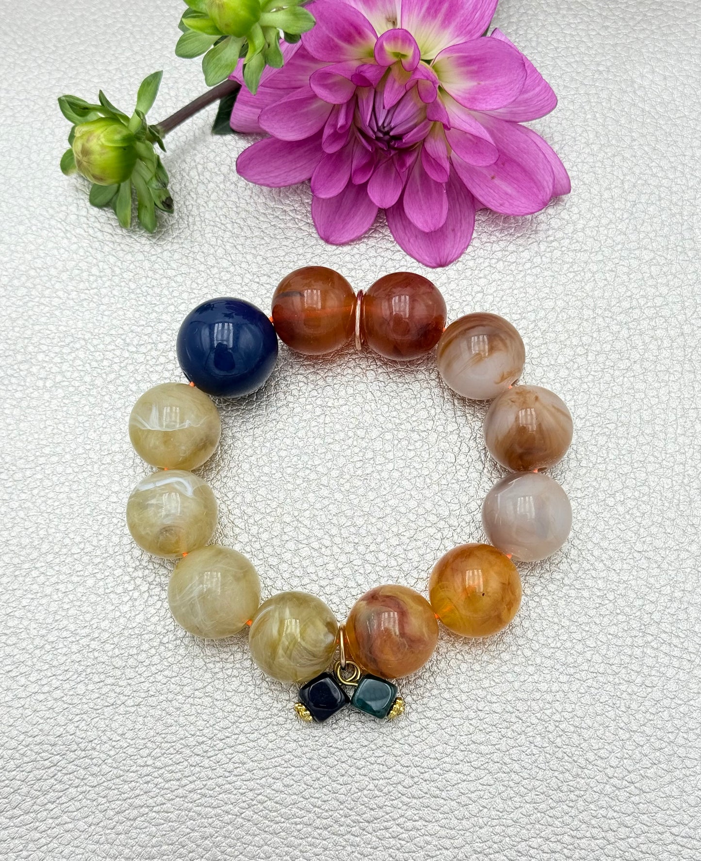 Armband glitzerblume* BIG BUBBLE # 5