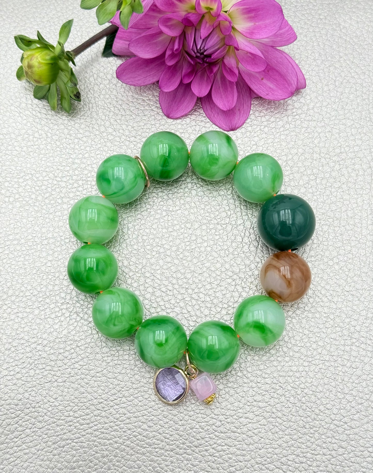 Armband glitzerblume* BIG BUBBLE # 7