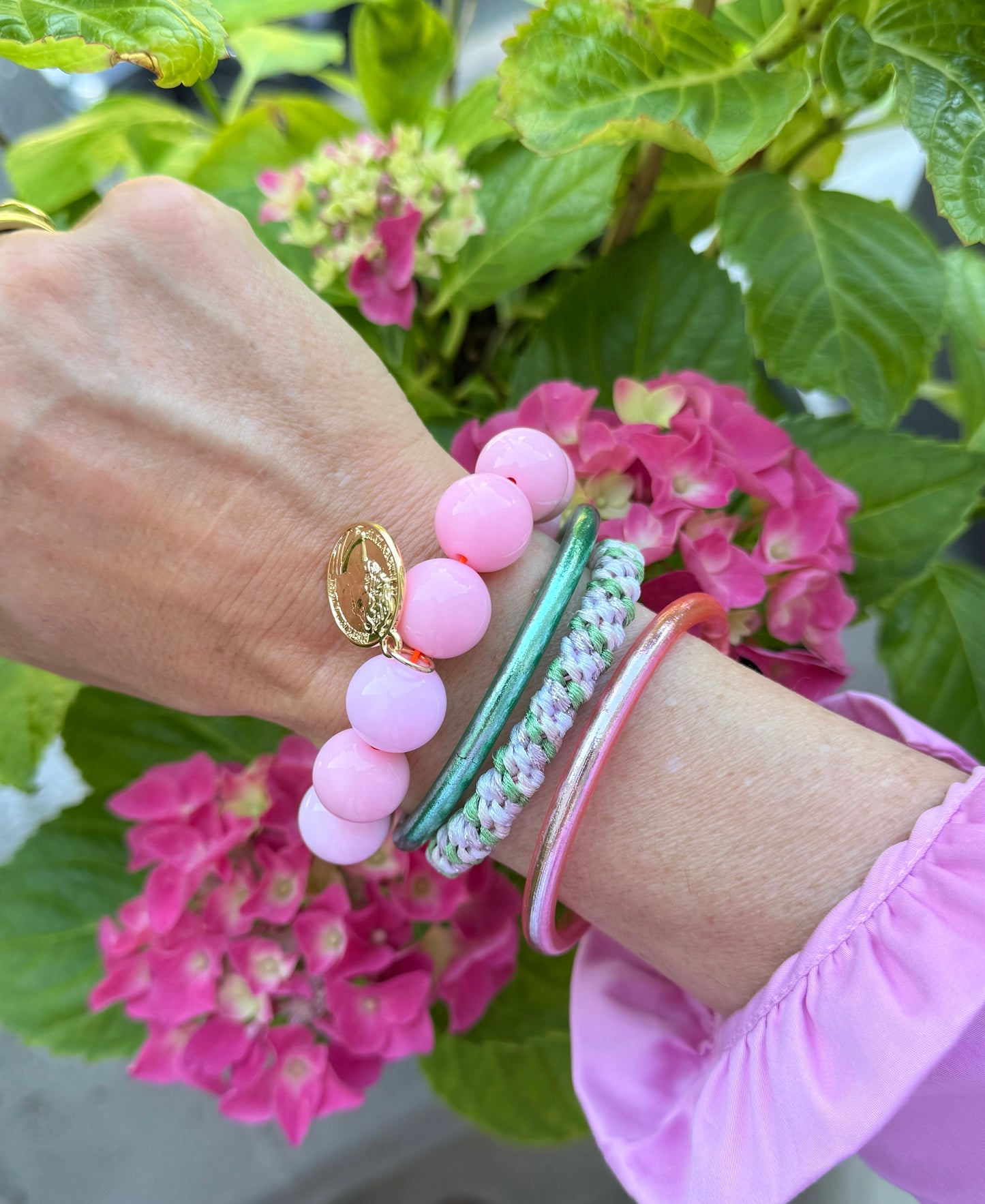 Armband glitzerblume* BUBBLE # 61