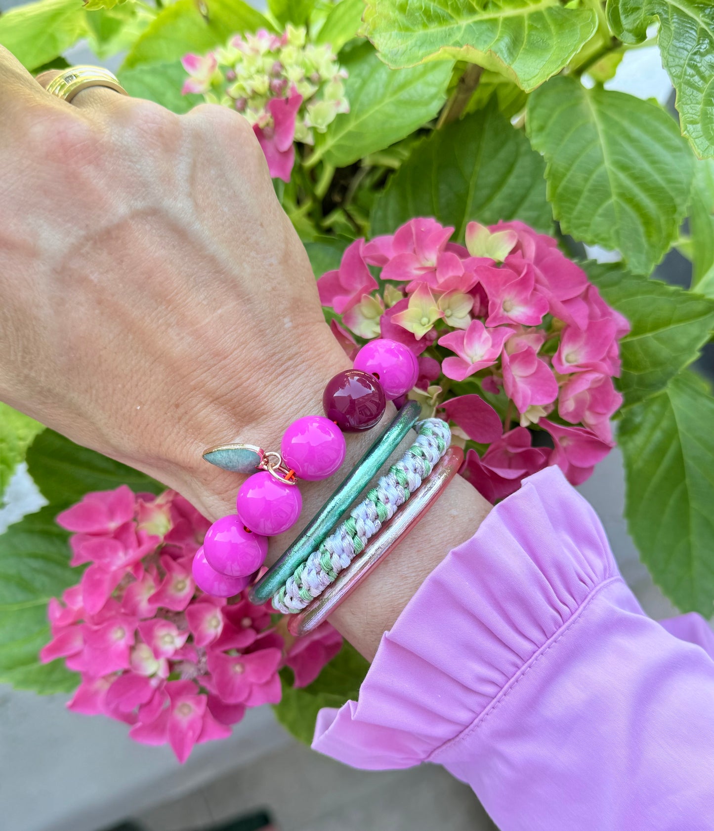 Armband glitzerblume* BUBBLE # 62