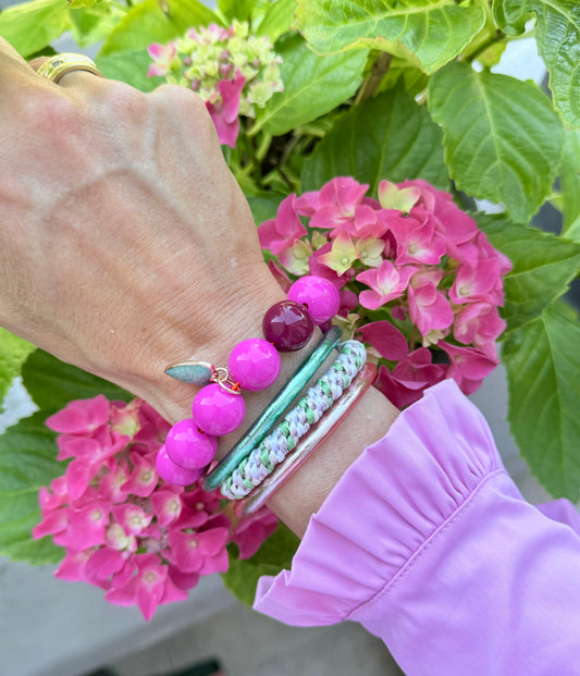 Armband glitzerblume* BUBBLE # 62