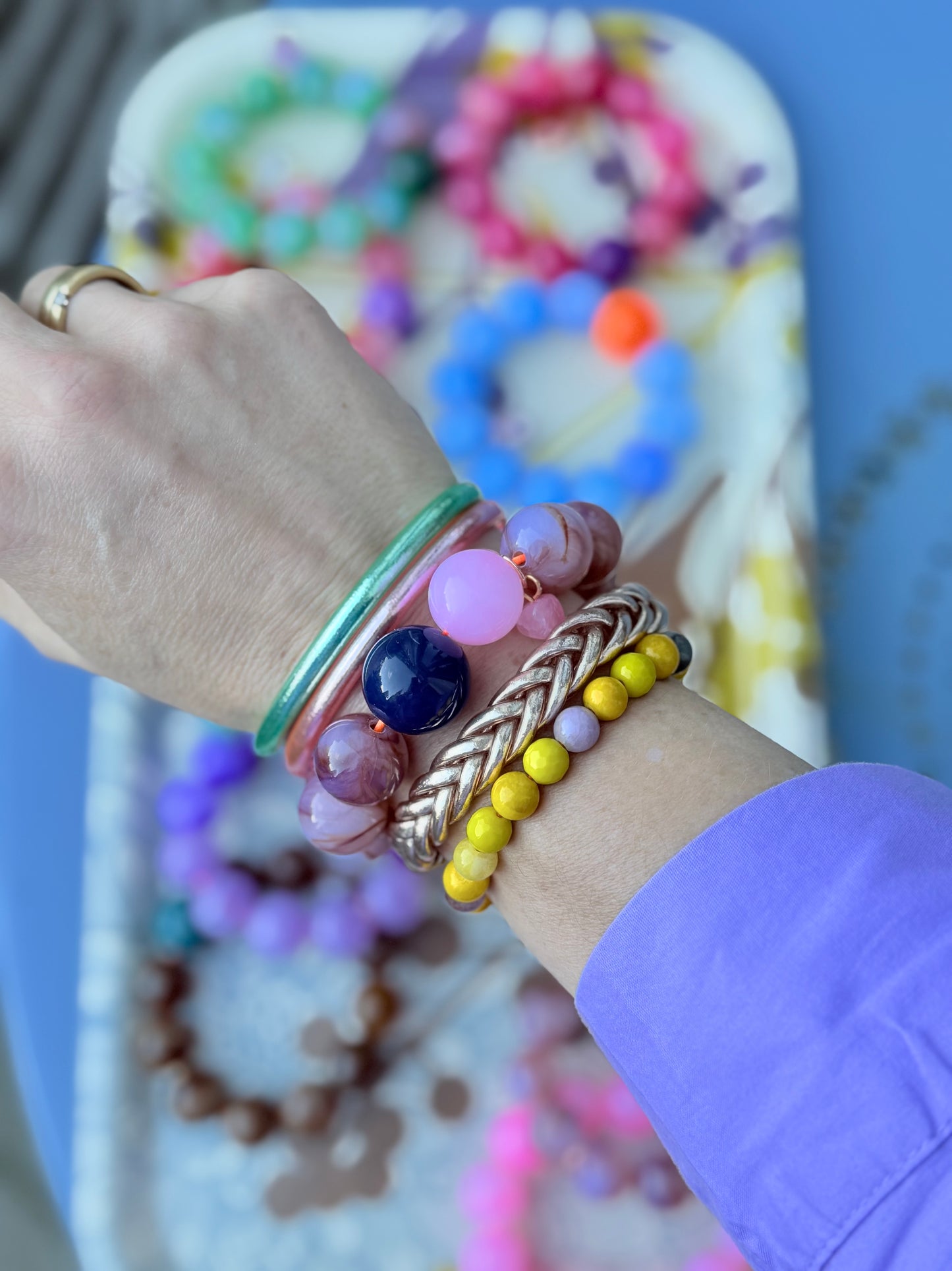Armband glitzerblume* BIG BUBBLE # 10