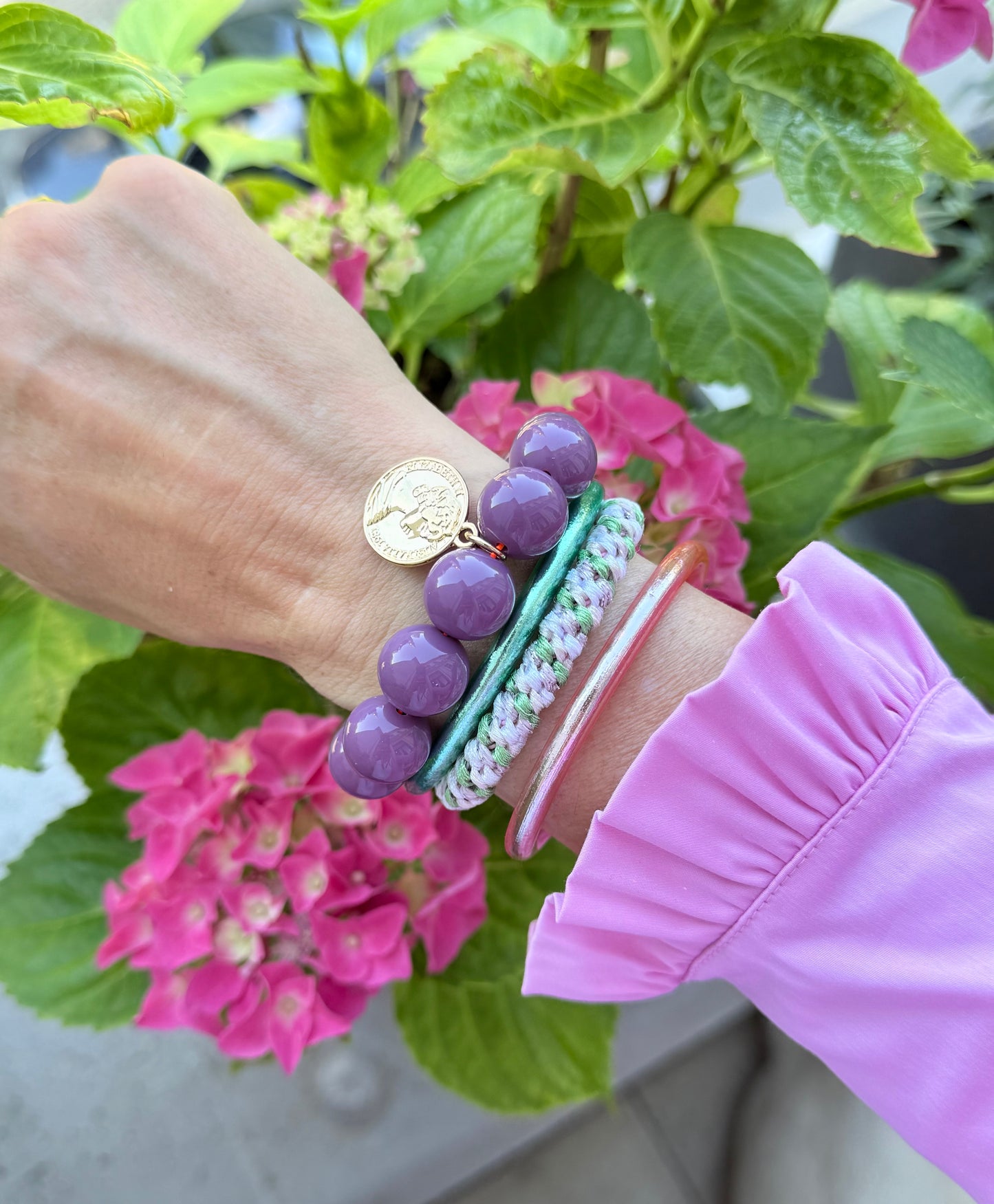 Armband glitzerblume* BUBBLE # 67