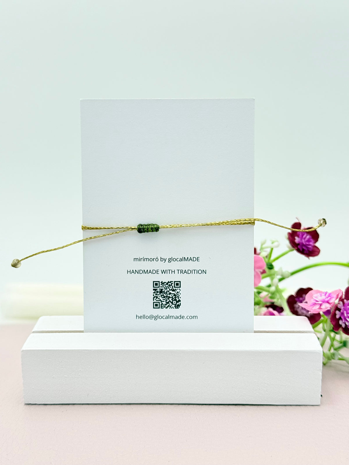 Herzarmband Small in Oliv und Gold