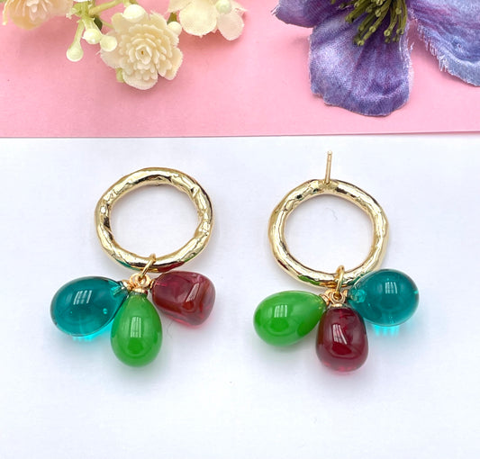 Muranoglas Ohrringe, Muranoglasohrringe, Ohrringe Statement, schöne Ohrringe, bunte Ohrringe, Statement Ohrringe, große Ohrringe, edle Ohrringe, Sommerohrringe, Ohrringe für den Sommer, edler Modeschmuch, bunte Ohrringe, besondre Ohrringe