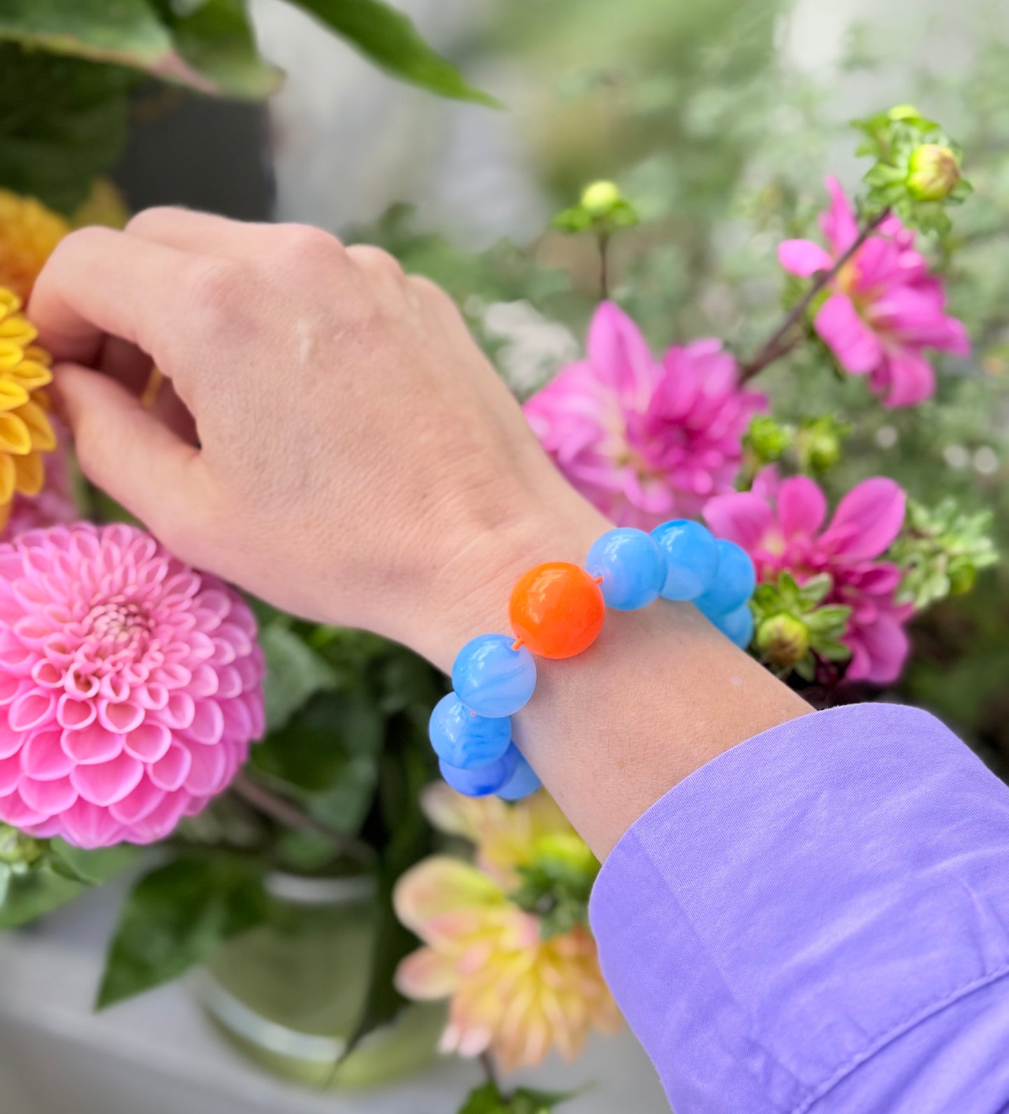 Armband glitzerblume* BIG BUBBLE # 11