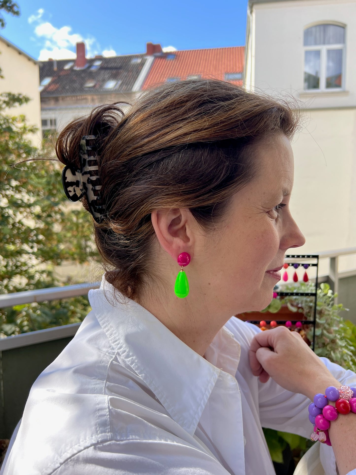 Sommer Ohrringe, Tropfenform Ohrringe,