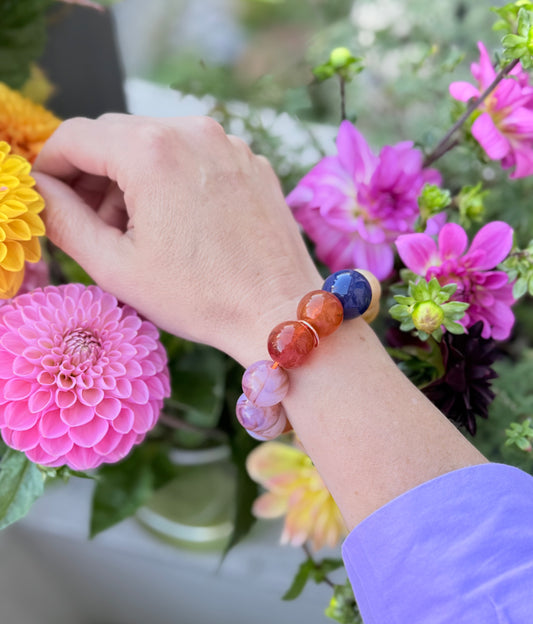 Armband glitzerblume* BIG BUBBLE # 5