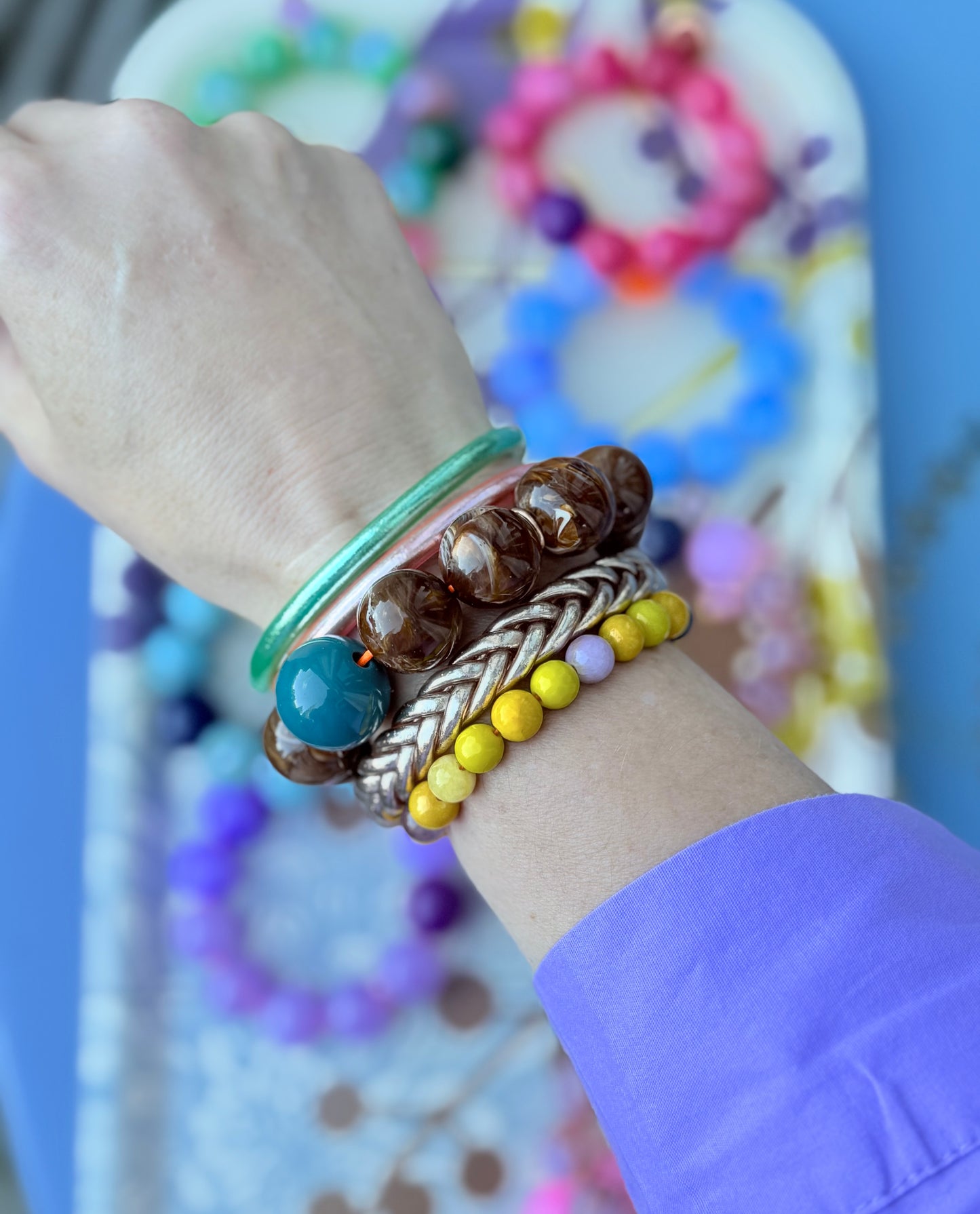 Armband glitzerblume* BIG BUBBLE # 2