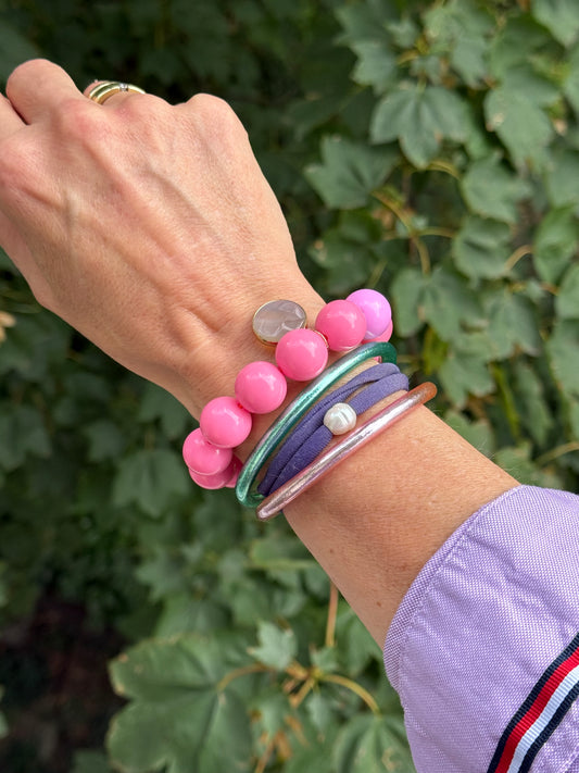 Armband glitzerblume* BUBBLE # 91