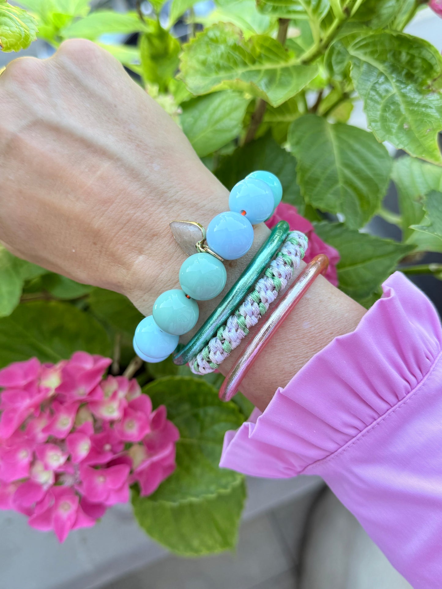Armband glitzerblume* BUBBLE # 66