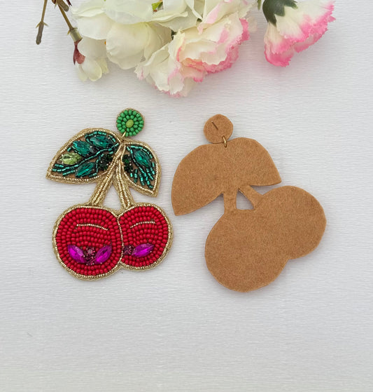 Bunte Kirschohrringe