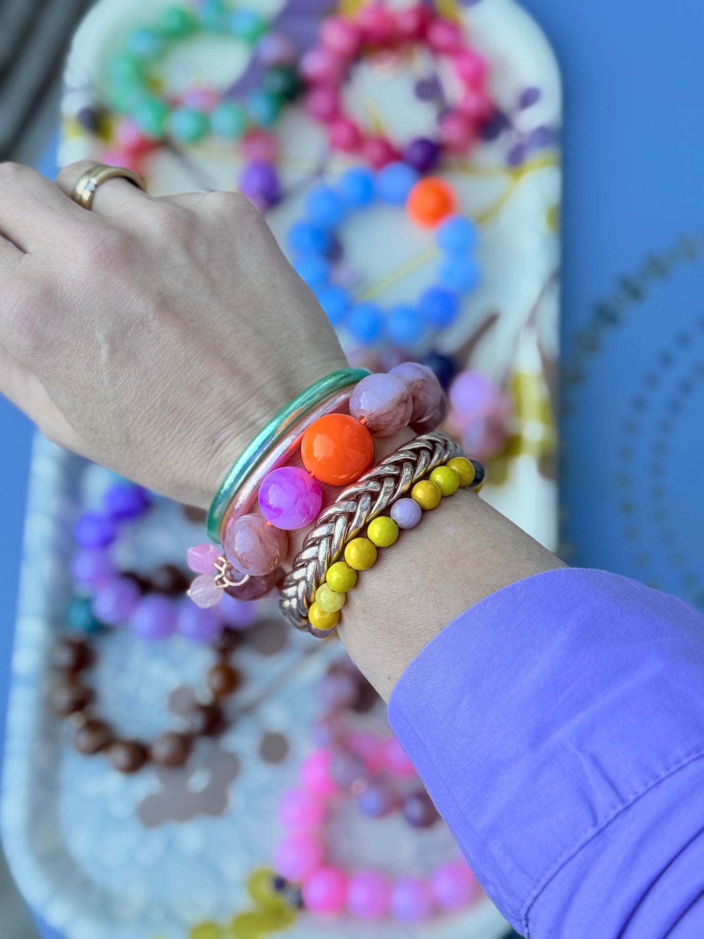 Armband glitzerblume* BIG BUBBLE # 9