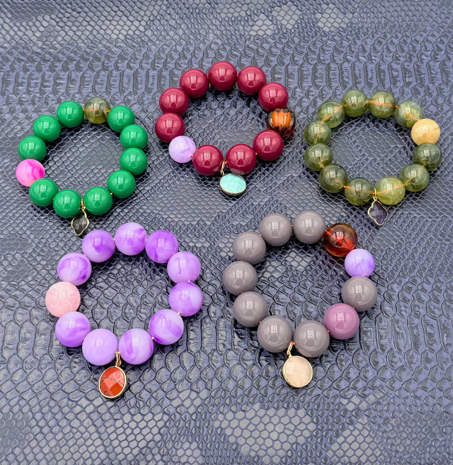 Armband glitzerblume* BIG BUBBLE # 37