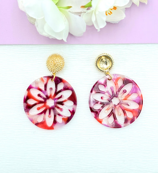 Ornament Ohrringe, Ohrringe mit Ornamentanhänger, Ornamentohrringe, Ohrringe Statement, schöne Ohrringe, bunte Ohrringe, Statement Ohrringe, große Ohrringe, edle Ohrringe, Sommerohrringe, Ohrringe für den Sommer