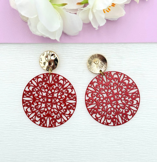 Ornament Ohrringe, Ohrringe mit Ornamentanhänger, Ornamentohrringe, Ohrringe Statement, schöne Ohrringe, bunte Ohrringe, Statement Ohrringe, große Ohrringe, edle Ohrringe, Sommerohrringe, Ohrringe für den Sommer