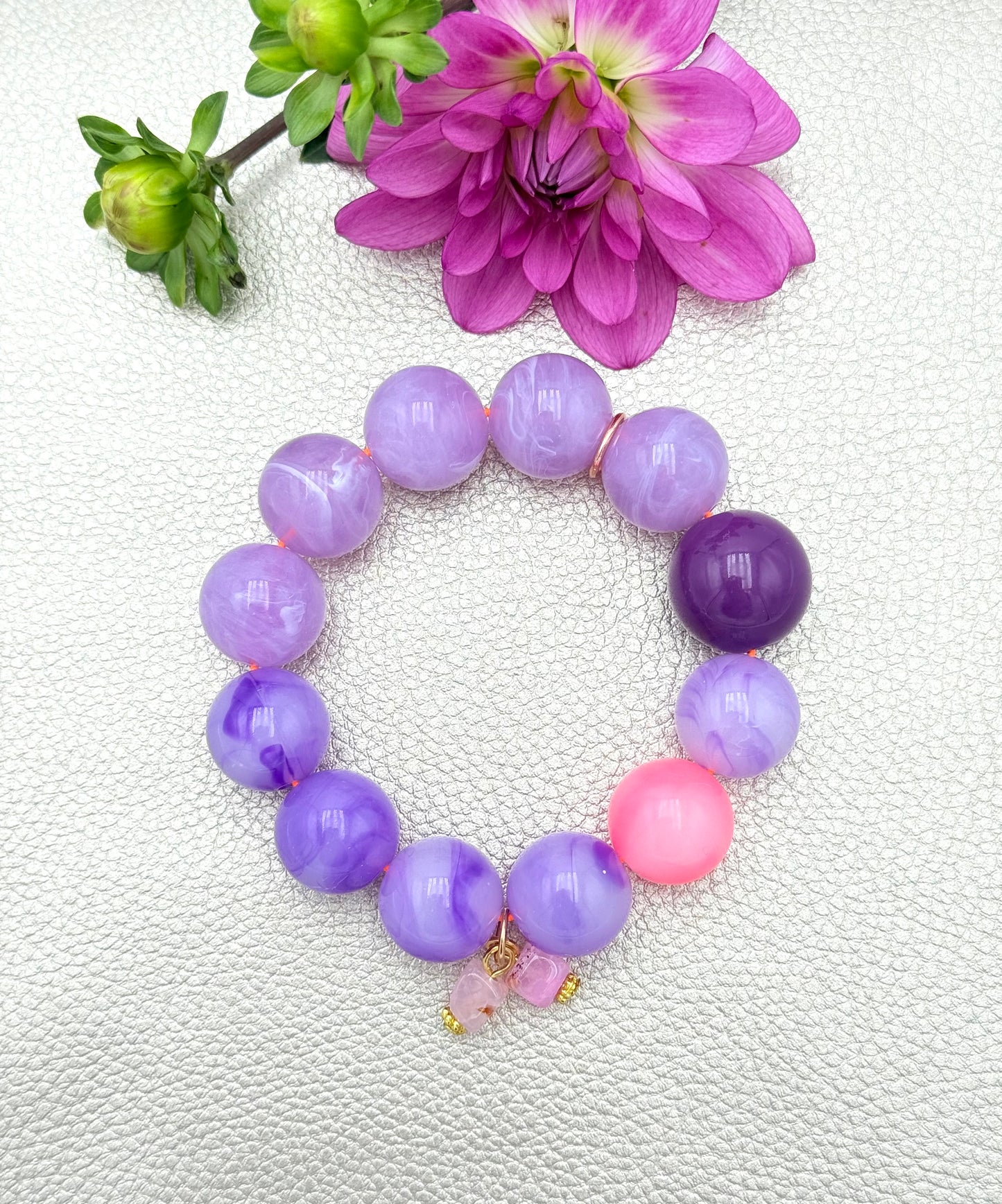 Armband glitzerblume* BIG BUBBLE # 3