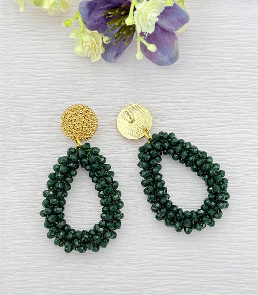 grüne Ohrringe, Ohrringe grün, Ohrringe mit Tropfen, Tropfenohrringe, Glitzer Ohrringe, Ohrringe glitzer, Modeschmuck Ohrringe, hochwertiger Modeschmuck, Onlineshop Ohrringe, Statementohrringe
