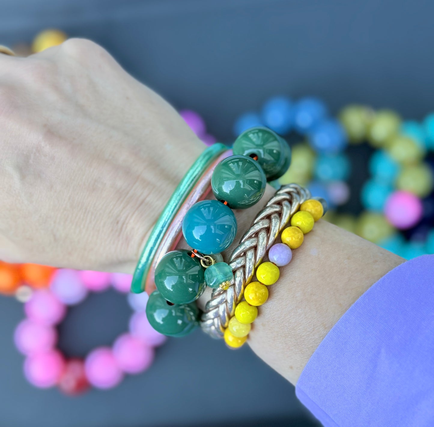 Armband glitzerblume* SUPER BUBBLE # 17