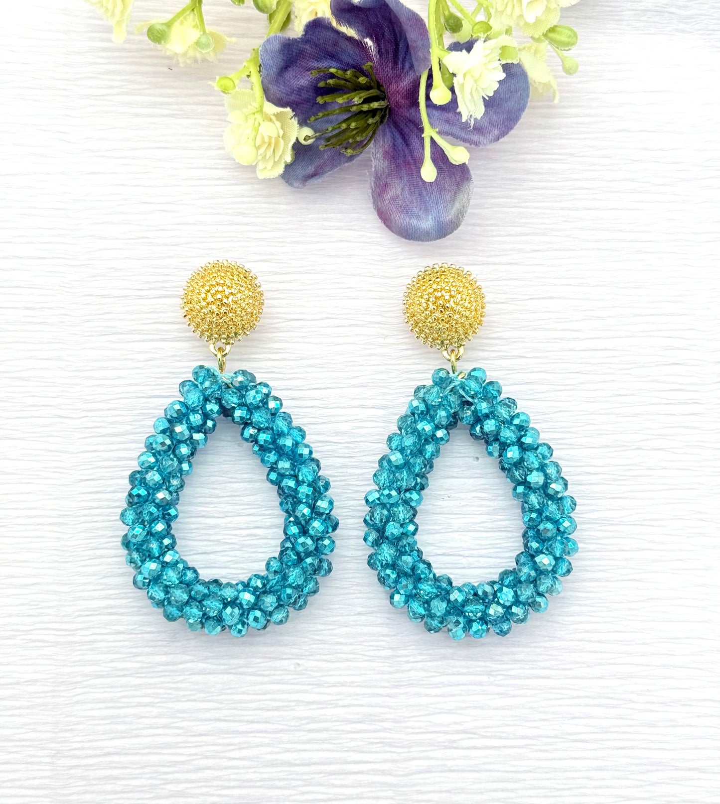 türkise Ohrringe, Ohrringe türkis, Ohrring, Ohrringe mit Tropfen, Tropfenohrringe, Glitzer Ohrringe, Ohrringe glitzer, Modeschmuck Ohrringe, hochwertiger Modeschmuck, Onlineshop Ohrringe,