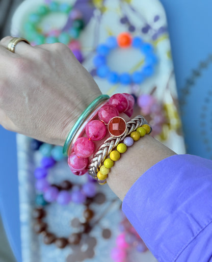 Armband glitzerblume*  BIG BUBBLE # 12