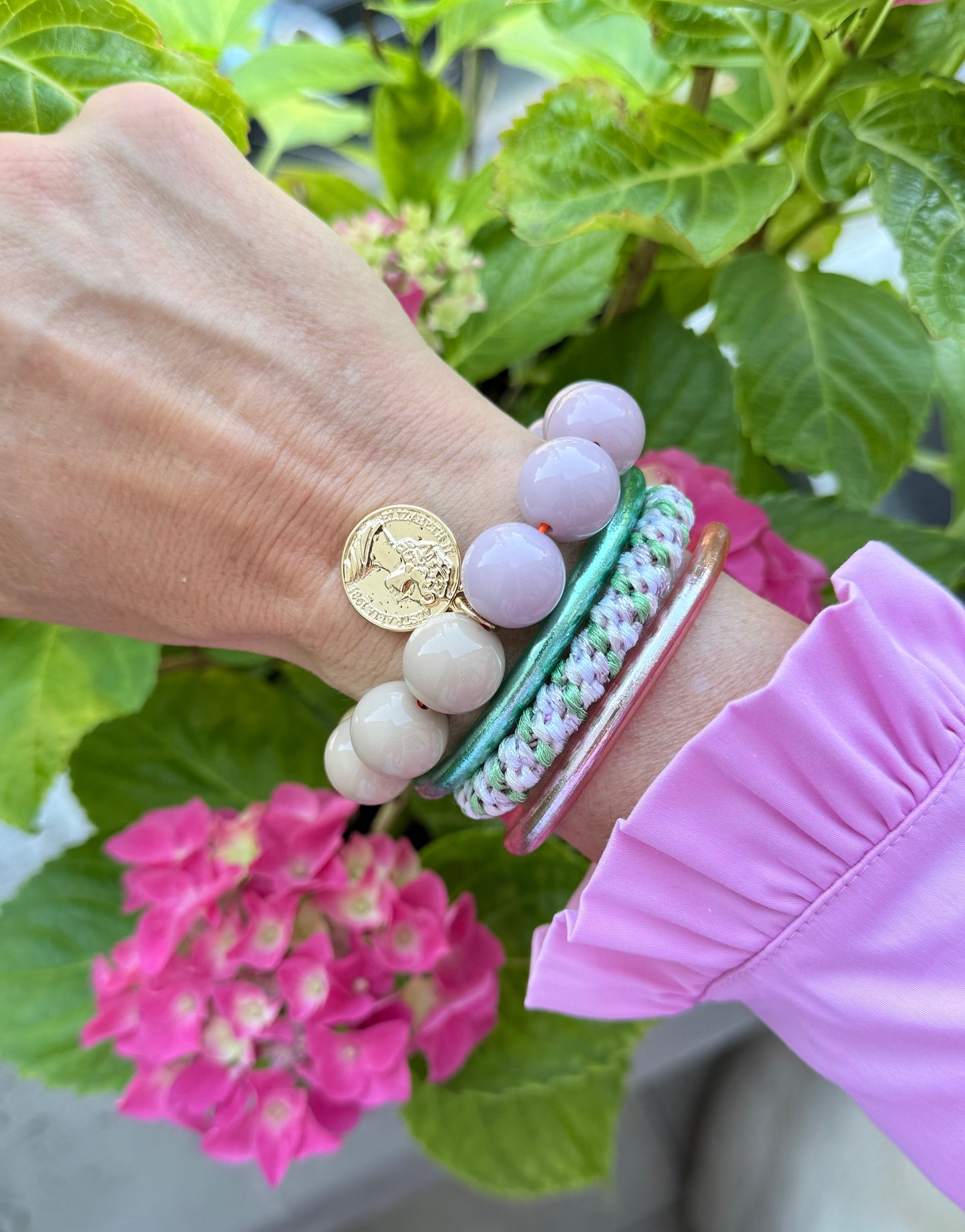 Armband glitzerblume*  BUBBLE # 71