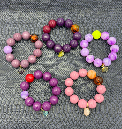 Armband glitzerblume*  SUPER BUBBLE # 28